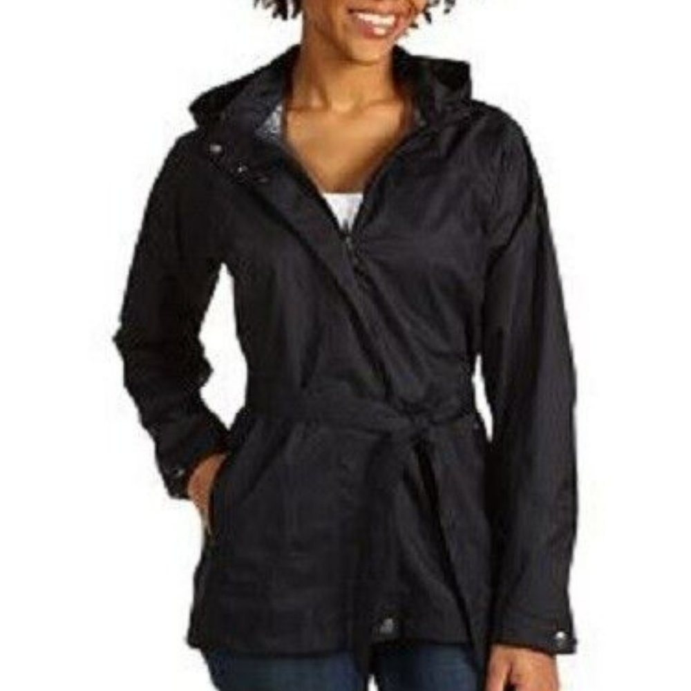 MERRELL OPTI-SHELL BLACK WATERPROOF FRANCES JACKET ZIPPER POCKET WOMENS SIZE XL
